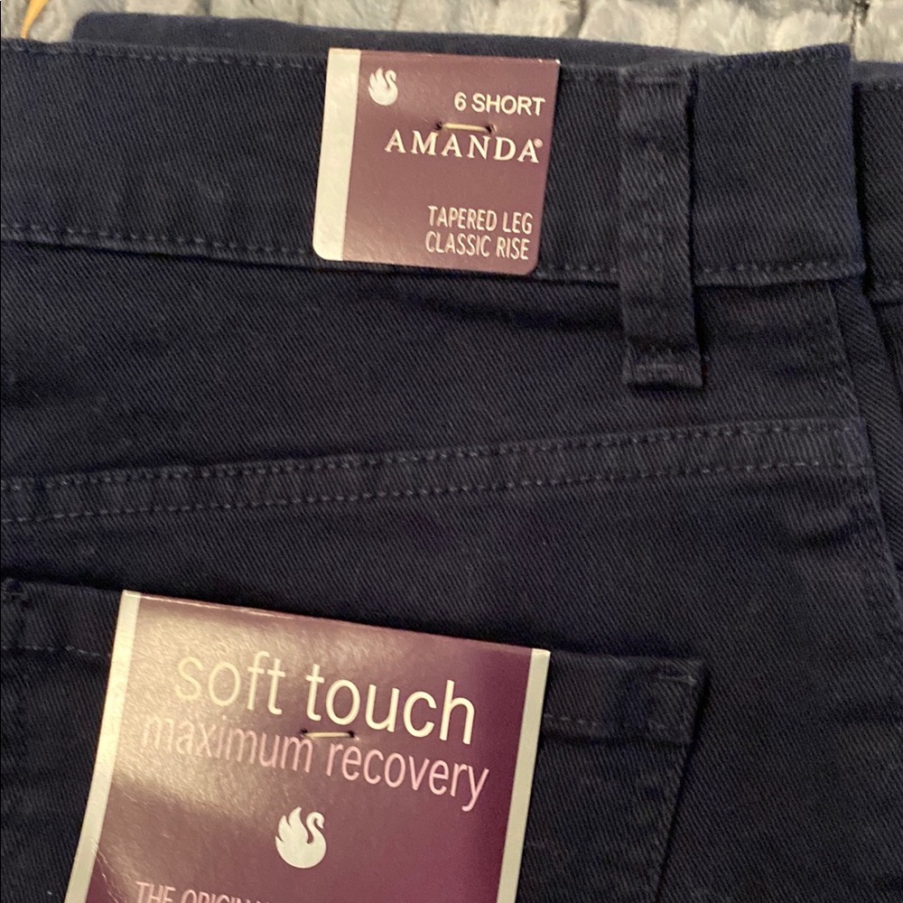 Amanda Tapered Leg Pants - Navy